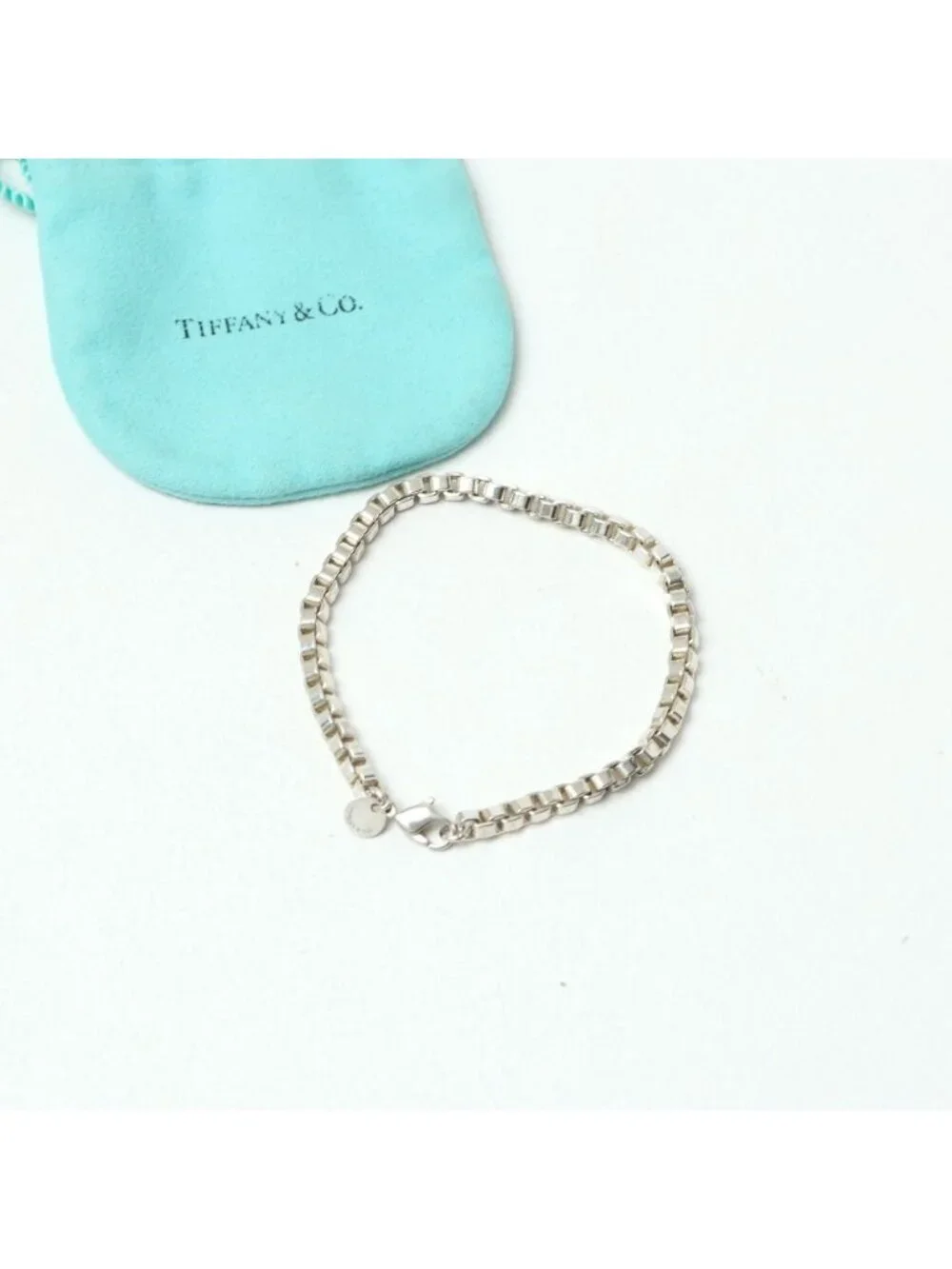 Tiffany & Co Vintage Venetian Link Blurscuffs Cut 925 Sterling Silver Bracelet